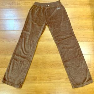 BCBG Max Azria Brown Velvet Sweatpants Girls 14